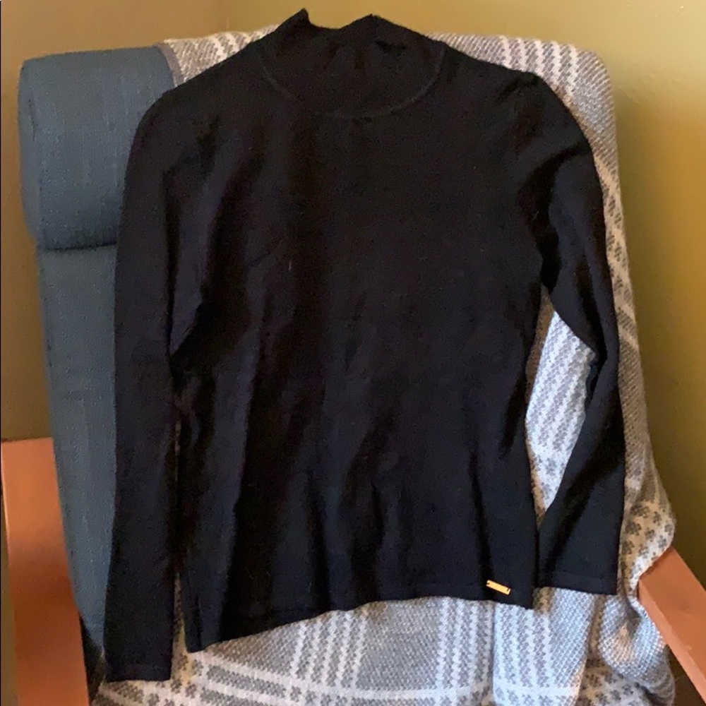 Black Mock Neck Long Sleeve